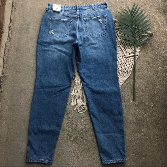 New River Island Distressed Mom Jeans US Size 14 - Picture 6 of 9